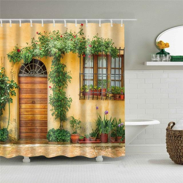 Lush Villa Fabric Shower Curtain - Shower Curtain Emporium