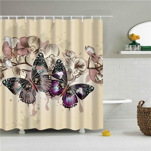 Majestic Butterflies Fabric Shower Curtain - Shower Curtain Emporium