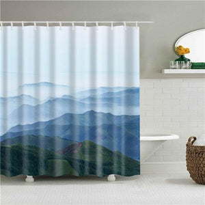 Misty Hills Fabric Shower Curtain - Shower Curtain Emporium