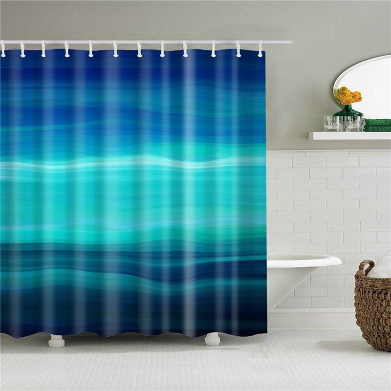 Modern Cool Flow Fabric Shower Curtain - Shower Curtain Emporium