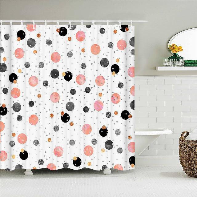 Modern Dots Fabric Shower Curtain - Shower Curtain Emporium