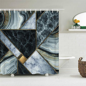 Modern Marbled Fabric Shower Curtain - Shower Curtain Emporium