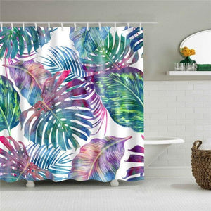 Modern Plants Fabric Shower Curtain - Shower Curtain Emporium