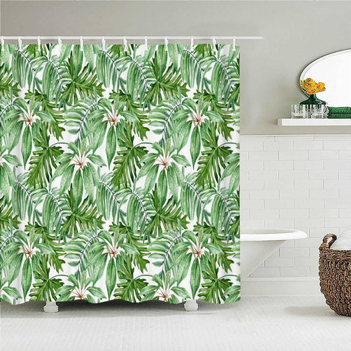 Palm Delight Fabric Shower Curtain - Shower Curtain Emporium