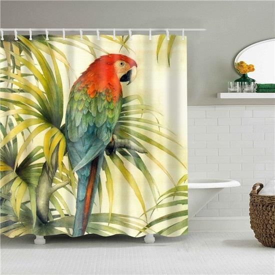 Parrot Fabric Shower Curtain - Shower Curtain Emporium
