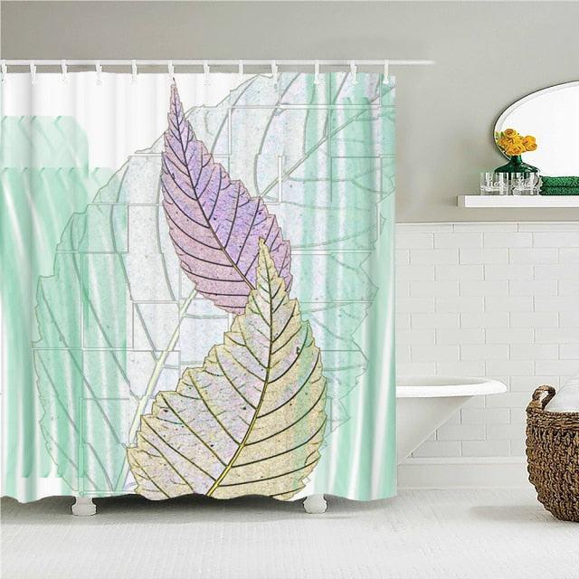 Pastel Palms Fabric Shower Curtain - Shower Curtain Emporium