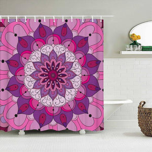 Pink Bohemian Fabric Shower Curtain - Shower Curtain Emporium