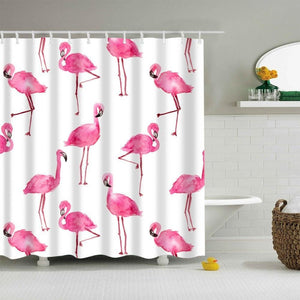 Pink Flamingos Fabric Shower Curtain - Shower Curtain Emporium