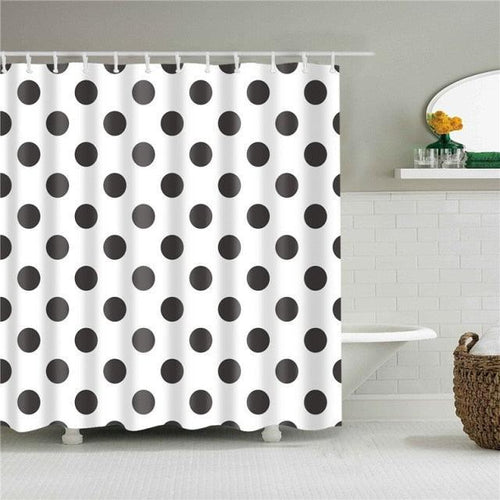 Polkadot Fabric Shower Curtain - Shower Curtain Emporium