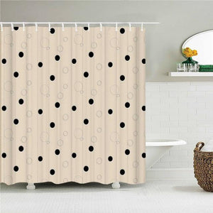 Polkadot Pattern Fabric Shower Curtain - Shower Curtain Emporium