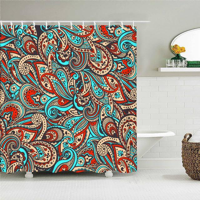 Pretty Paisley Fabric Shower Curtain - Shower Curtain Emporium