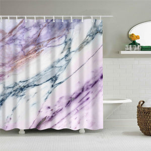 Purple Marble Fabric Shower Curtain - Shower Curtain Emporium