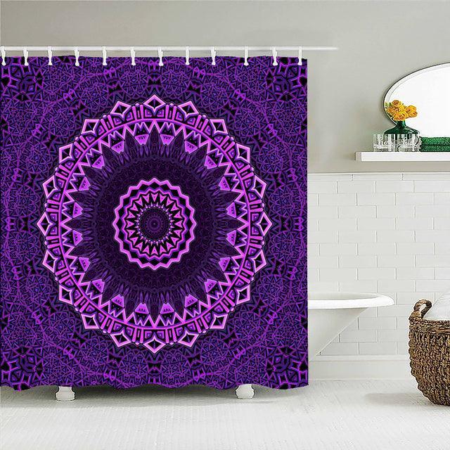 Purple Passion Bohemian Fabric Shower Curtain - Shower Curtain Emporium
