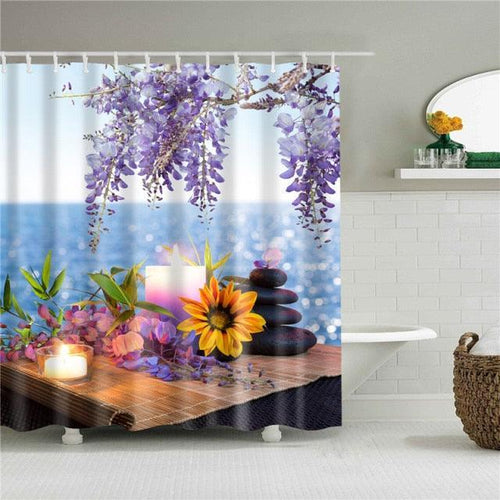 Serene Mornings Fabric Shower Curtain - Shower Curtain Emporium