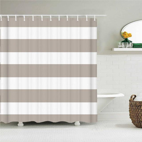 Simple Stripes Fabric Shower Curtain - Shower Curtain Emporium