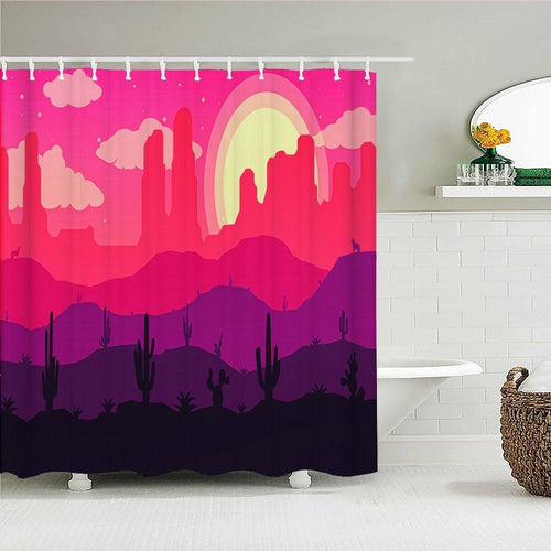 Southwestern Desert Fabric Shower Curtain - Shower Curtain Emporium