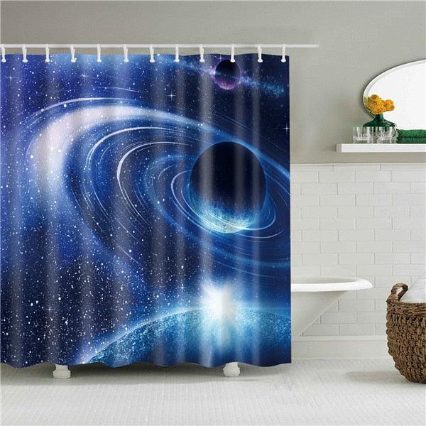 Space Fabric Shower Curtain - Shower Curtain Emporium