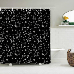 Stars Fabric Shower Curtain - Shower Curtain Emporium