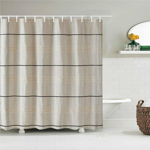 Striped Modern Fabric Shower Curtain - Shower Curtain Emporium