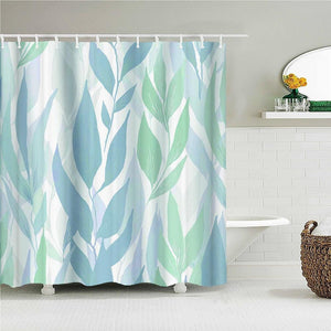 Subtle Leaves Fabric Shower Curtain - Shower Curtain Emporium
