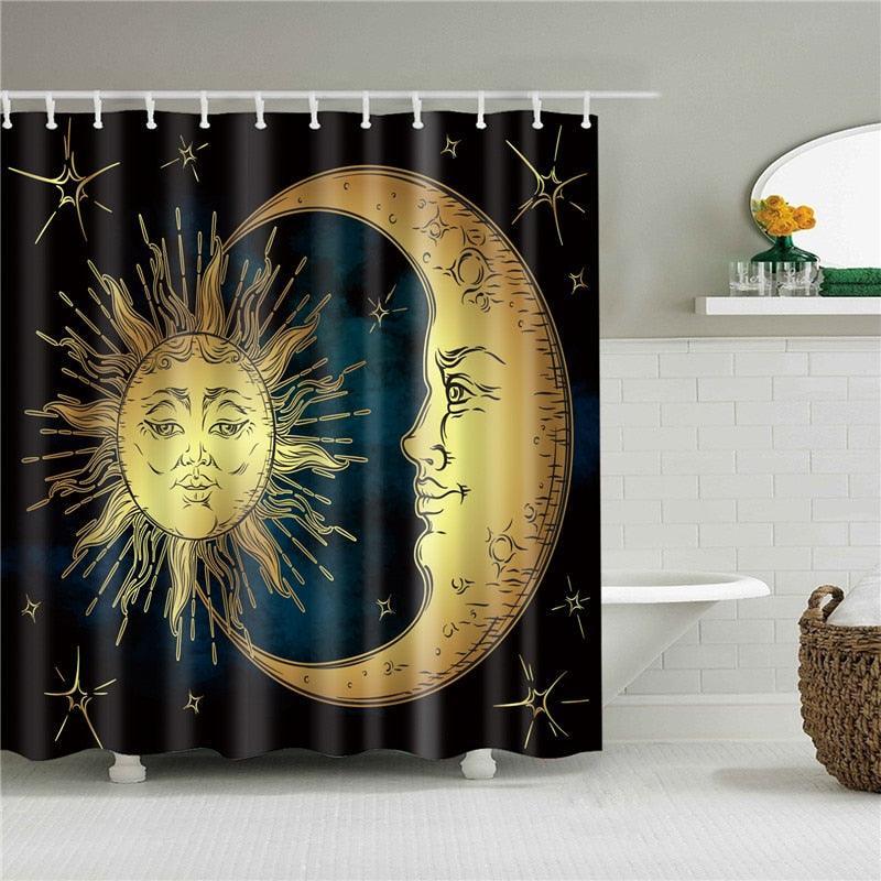 Sun & Moon Fabric Shower Curtain - Shower Curtain Emporium