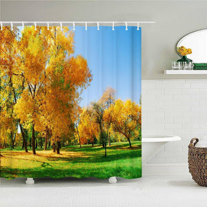 Sunny Autumn Day Fabric Shower Curtain - Shower Curtain Emporium