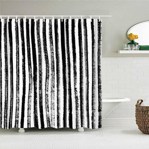 Vertical Marker Stripes Fabric Shower Curtain - Shower Curtain Emporium
