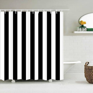 Vertical Stripes Fabric Shower Curtain - Shower Curtain Emporium