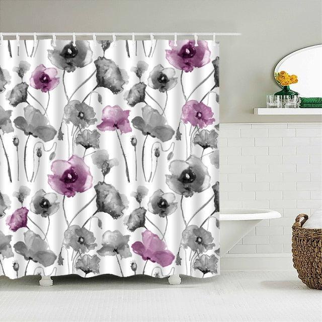 Spring Flowers Fabric Shower Curtain - Shower Curtain Emporium