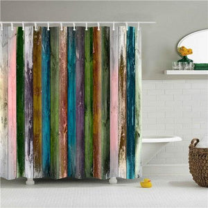 Weathered Wood Colors Fabric Shower Curtain - Shower Curtain Emporium