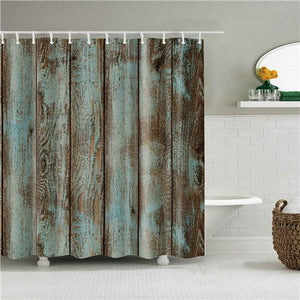 Weathered Wood Fabric Shower Curtain - Shower Curtain Emporium