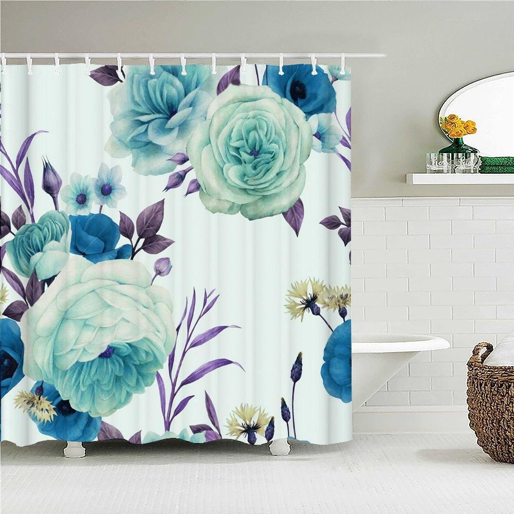 Wild Blooming Flowers Fabric Shower Curtain - Shower Curtain Emporium