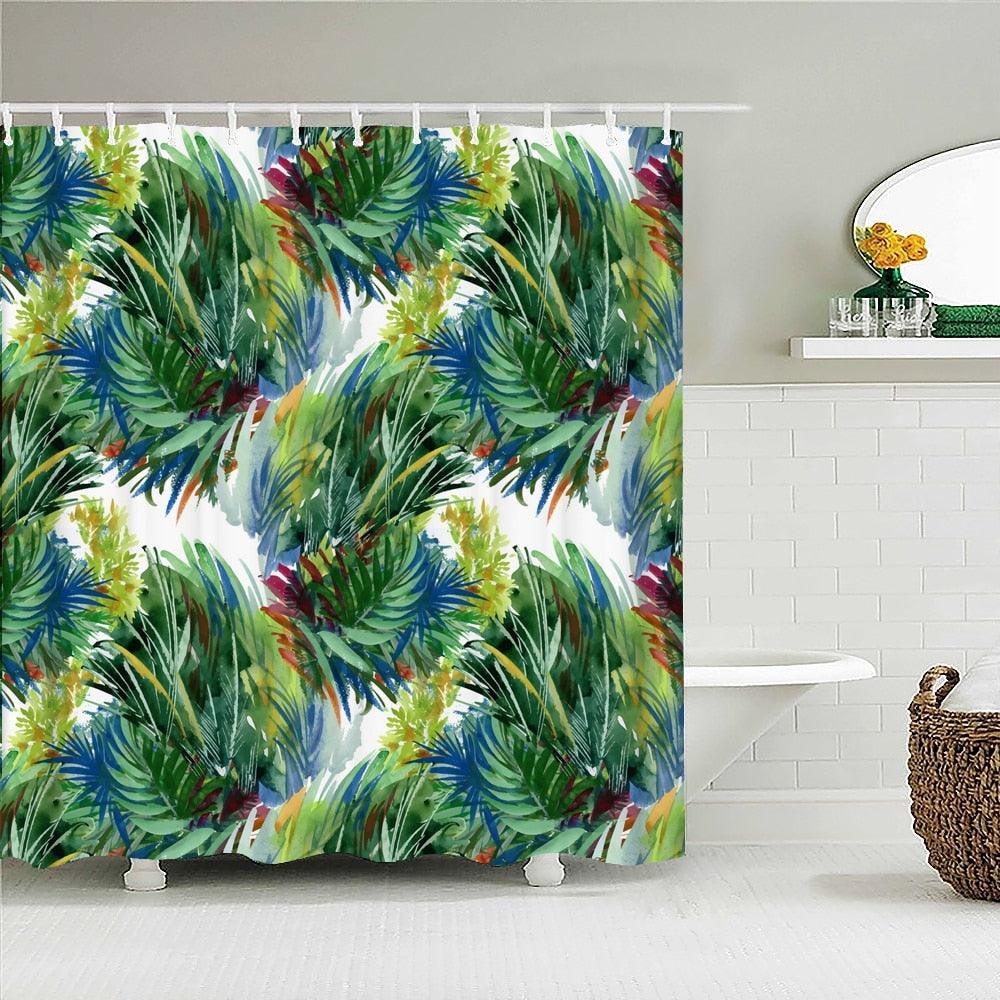 Wild Shrubs Fabric Shower Curtain - Shower Curtain Emporium