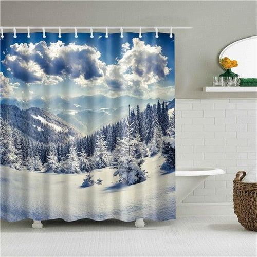 Winter Wonderland Fabric Shower Curtain - Shower Curtain Emporium
