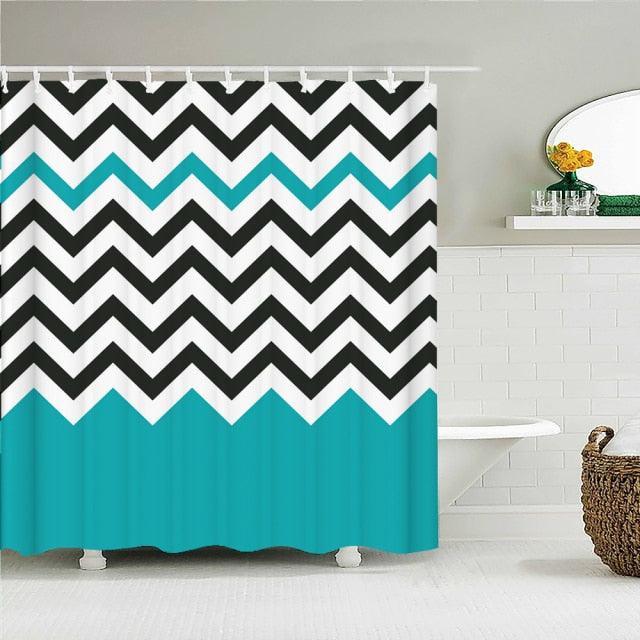 Zigzag Fresh Fabric Shower Curtain - Shower Curtain Emporium